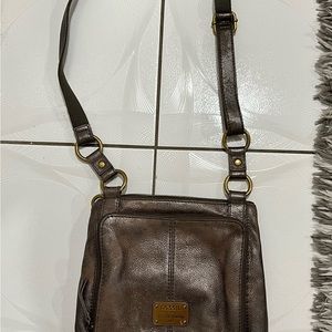 Fossil metallic crossbody purse